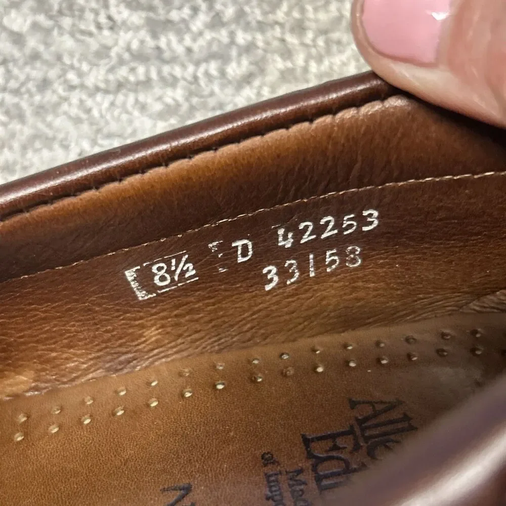 Allen Edmonds Nashua Tassel Loafers Shoes Mens 8 D Brown Leather USA